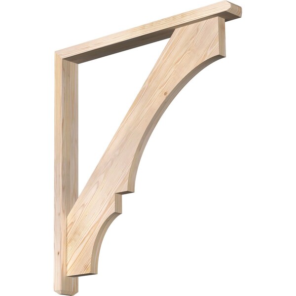Ekena Millwork Balboa Craftsman Smooth Bracket w/ Offset Brace, Douglas Fir, 3 1/2"W x 32"D x 36"H BKT0402X32X36BOA04SDF - main
